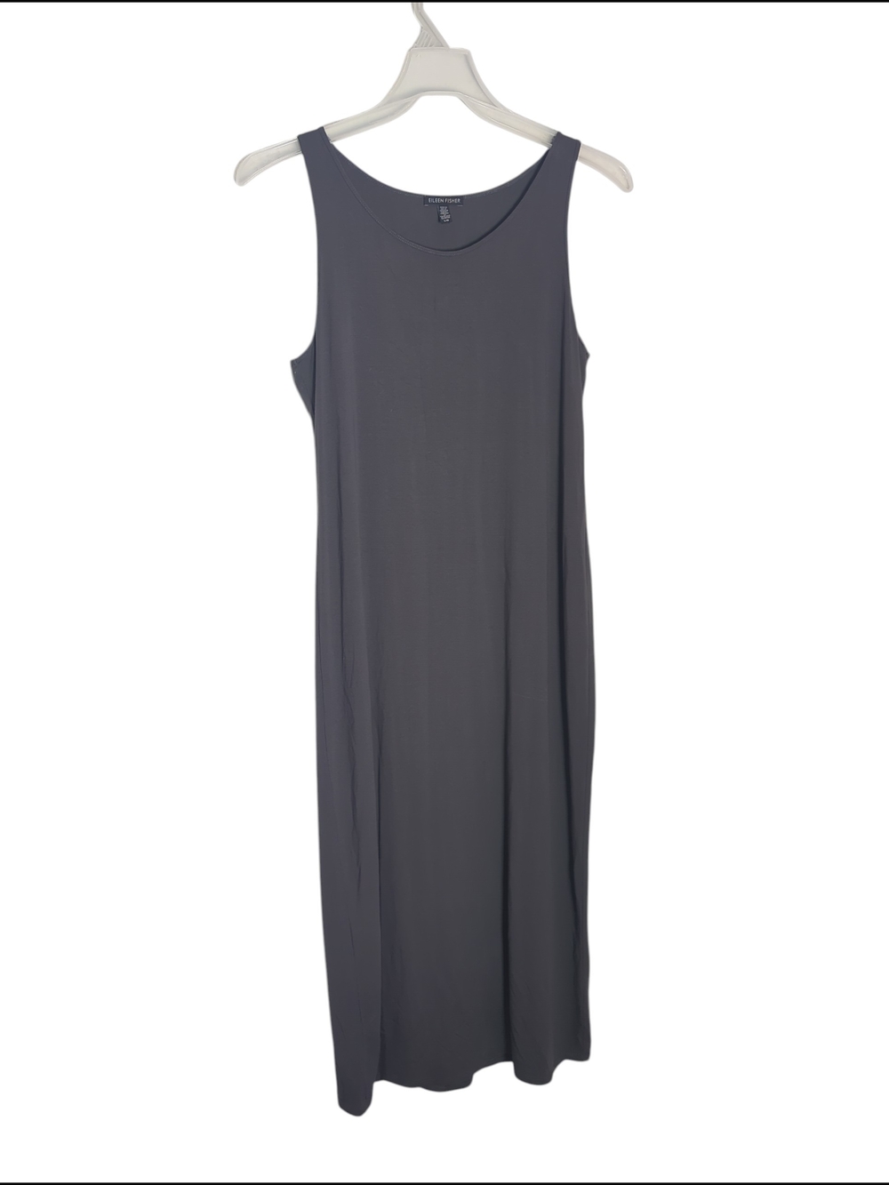 Eileen Fisher Womens Maxi Dress Quiet Luxury Old Money Minimalist Grey Large